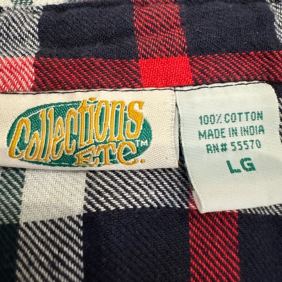 Plaid top Size Large by Collections Etc. - Picture 6 of 6